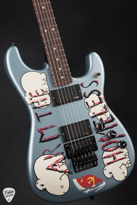 Fender Tom Morello’s “Arm The Homeless” Guitar in Blue Ice Metallic