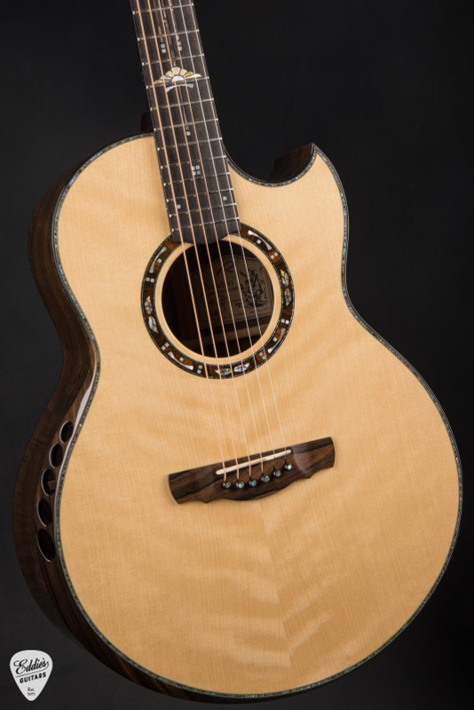 2022 Kevin Ryan Paradiso Grand Concert Signature Series Acoustic Guitar with Flamed Port Orford Cedar and Brazilian Rosewood