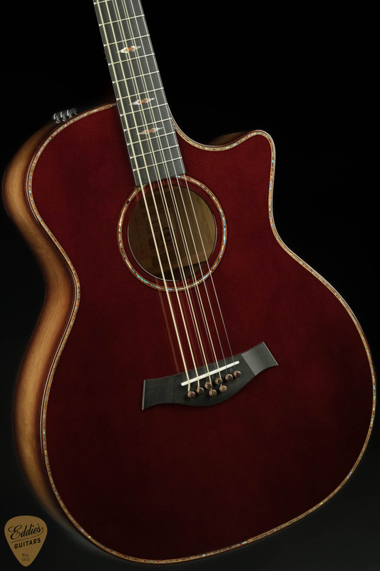 2024 - Taylor Custom #23 GA Baritone 8 Black Limba/Lutz Spruce - Chocolate Burgundy - Catch Event/NAMM Instrument