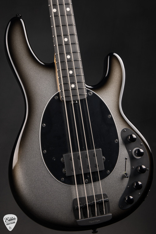 Ernie Ball Music Man DarkRay Bass Guitar in Silverburst