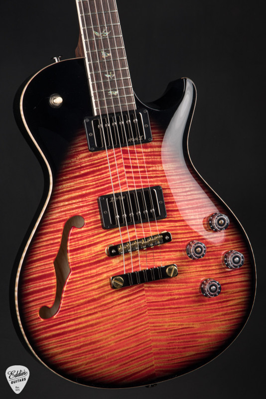 PRS Eddie's Guitars Wood Library McCarty 594 Singlecut Blood Orange Smokeburst Electric Guitar