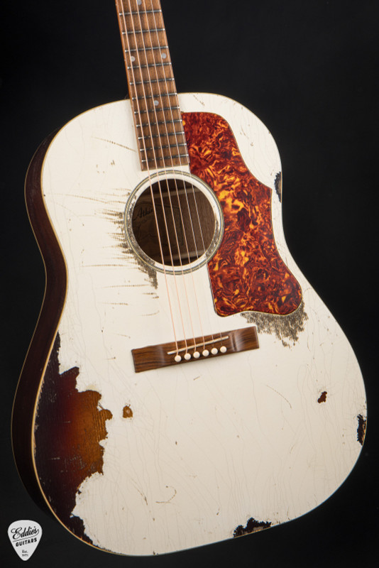 Atkin The Forty Three J43 Acoustic Guitar with Baked Sitka Spruce & Mahogany Heavy Aged - Olympic White over Sunburst