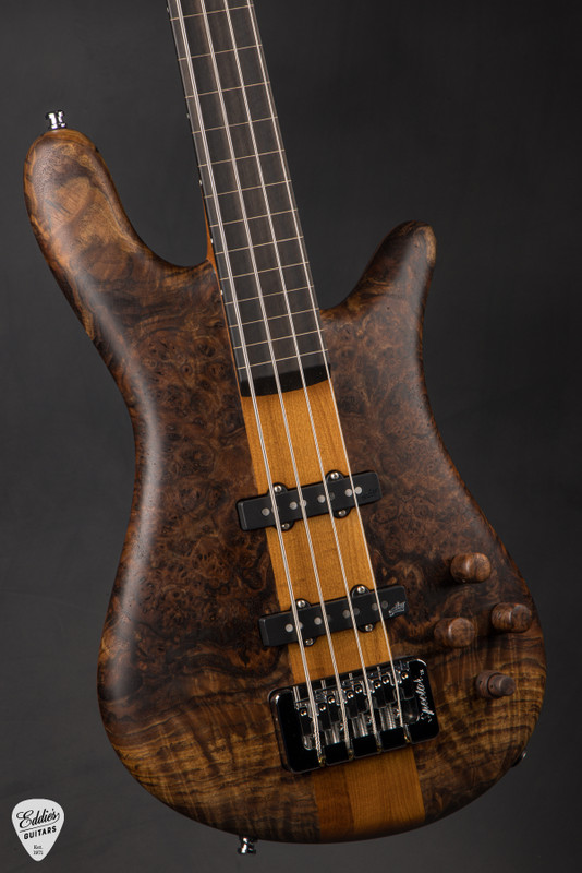Spector NS-2 4 String Neck Thru Fretless - Walnut Burl & Black Walnut bass guitar