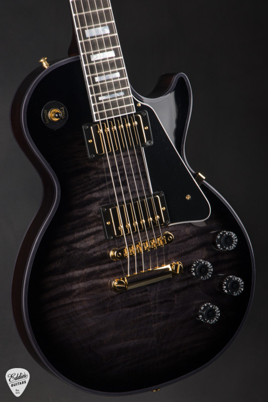 Gibson Custom Shop M2M Les Paul Custom Figured Electric Guitar in Charcoal Widow