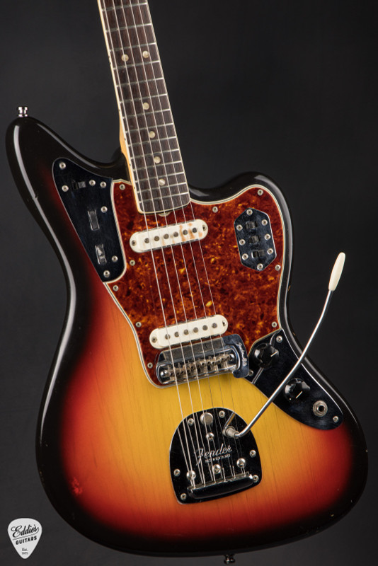 1966 Fender Jaguar 3 Tone Sunburst Electric Guitar
