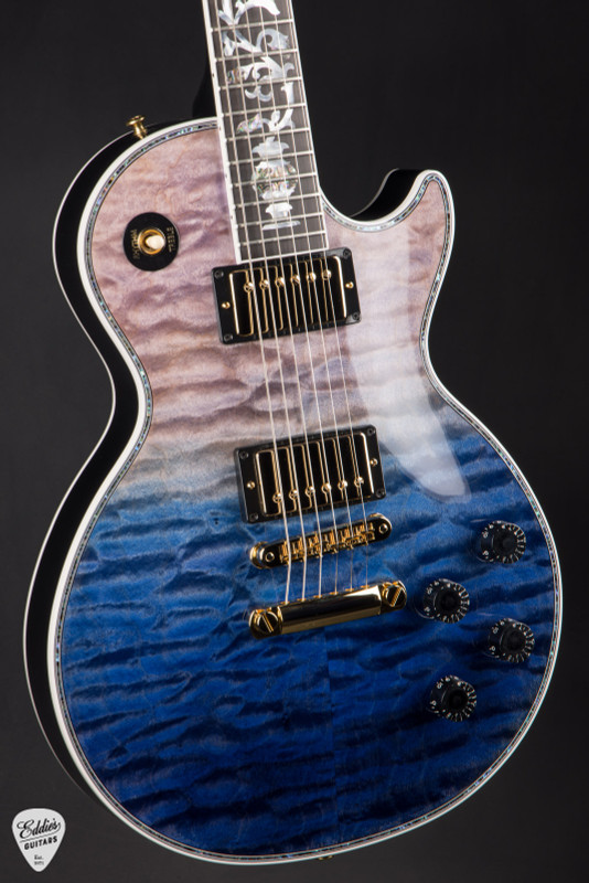 Gibson Custom Shop Dealer Select Les Paul Ultima 5A Tree of Life Transparent Geode Electric Guitar
