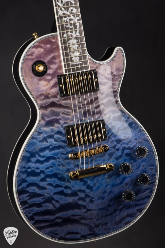 Gibson Custom Shop PSL Les Paul Ultima 5A Tree of Life Transparent Geode Electric Guitar