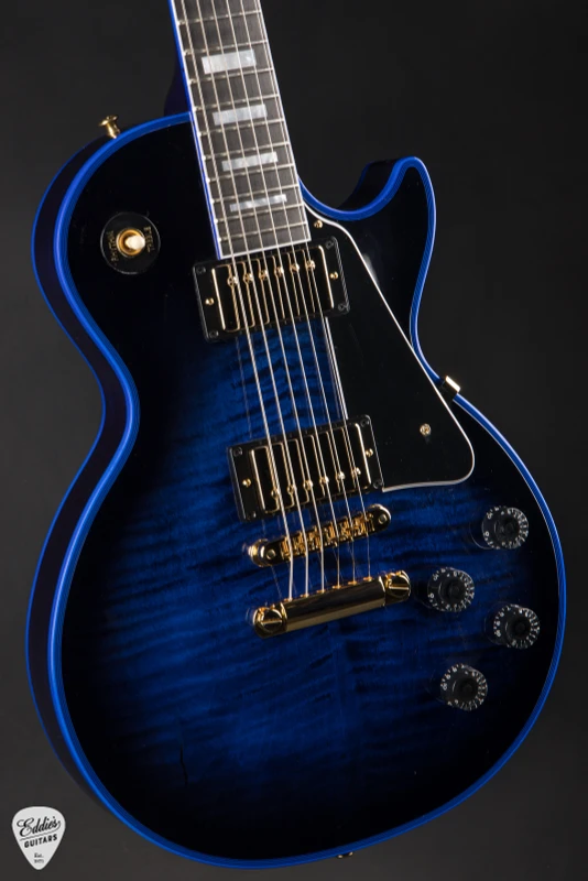 Gibson Custom Shop Dealer Select Les Paul Custom Figured Blue Widow Electric Guitar