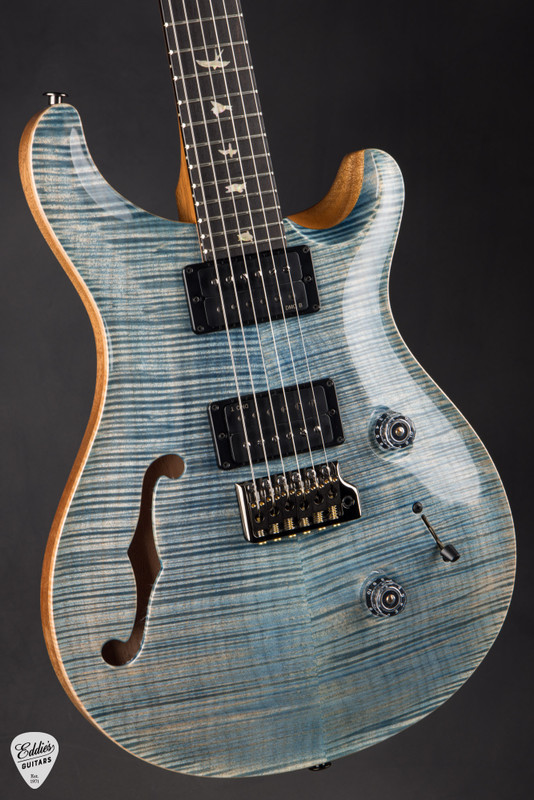 PRS Limited Edition Custom 24 Semi Hollow Faded Indigo Electric Guitar