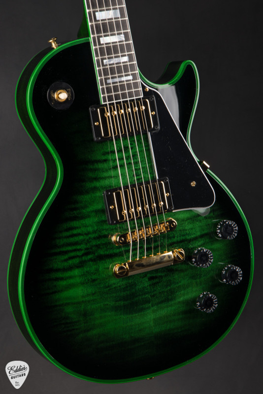 Gibson Custom Shop Dealer Select Les Paul Figured Green Widow Burst Electric Guitar
