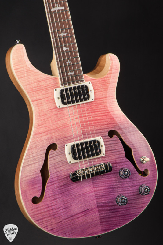 PRS SE Ed Sheeran Hollowbody I Baritone Piezo Pink Ombre Electric Guitar