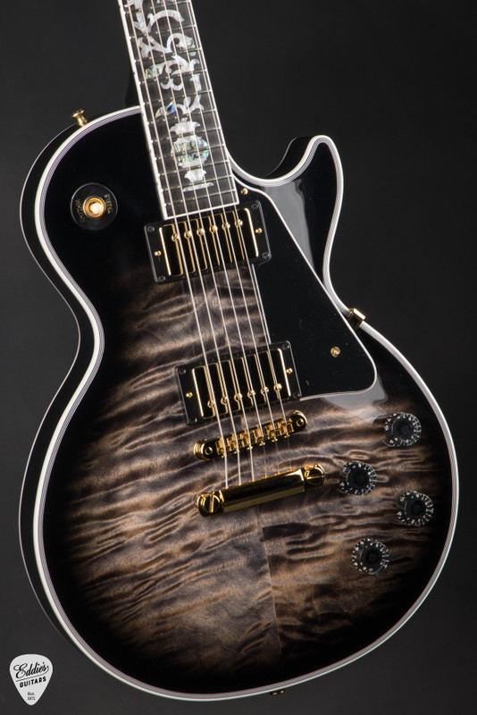 Gibson Custom Shop Dealer Select Les Paul Custom 5A Quilt Tree Of Life Cobra Burst Electric Guitar