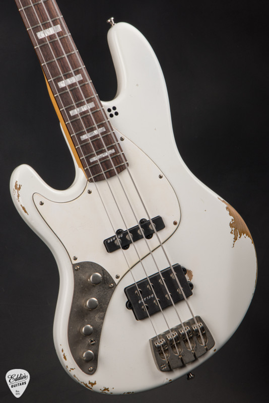 Sandberg California TM4 Left Handed Virgin White Hardcore Aged Finish Electric Bass