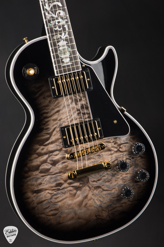Gibson Custom Shop Dealer Select Les Paul Custom 5A Quilt Tree Of Life Cobra Burst Electric Guitar