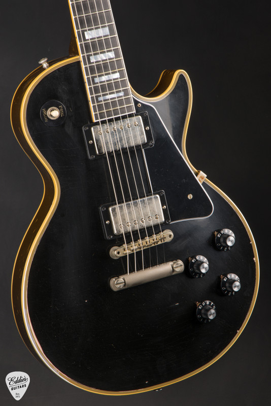 Gibson Custom Shop Limited Edition 1968 Les Paul Custom Reissue Light Aged Ebony Top Electric Guitar