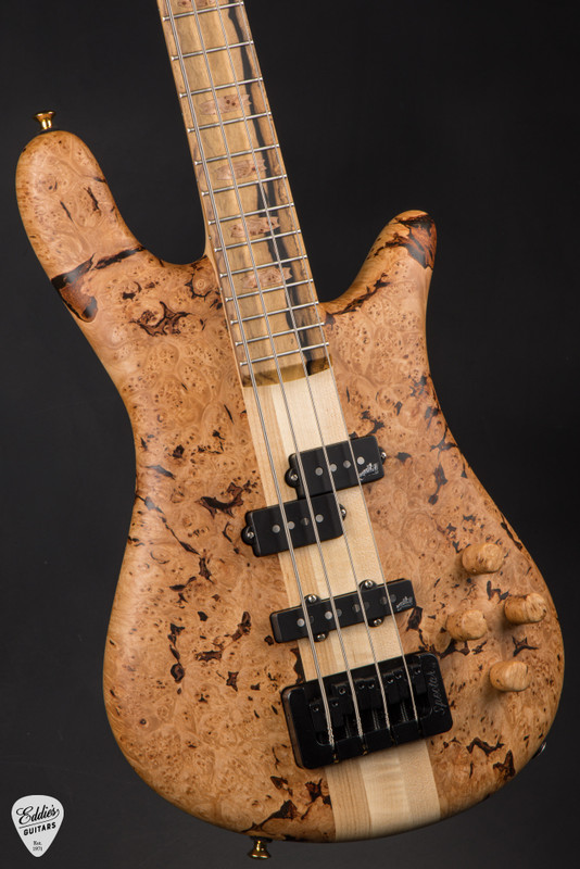 Spector NS 2 4 String Neck Thru Maple Burl and Swamp Ash Electric Bass
