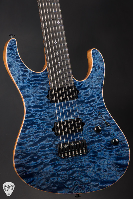 Suhr Modern 7 Quilt Roasted Trans Whale Blue Electric Guitar