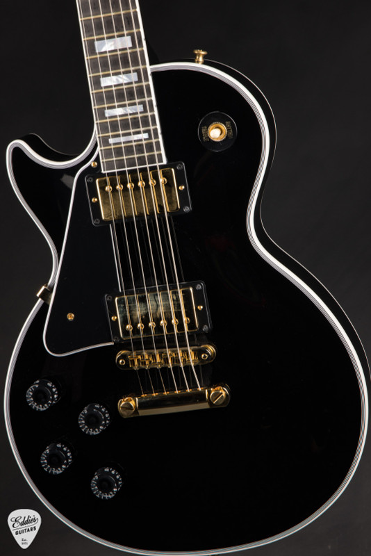 Gibson Custom Shop Les Paul Custom Gloss Left Handed Electric Guitar in Ebony 10.10 #CS403006