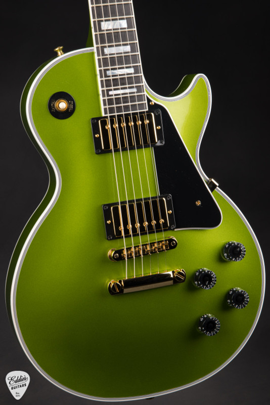 Gibson Custom Shop Les Paul Custom Electric Guitar in Gecko Green Metallic