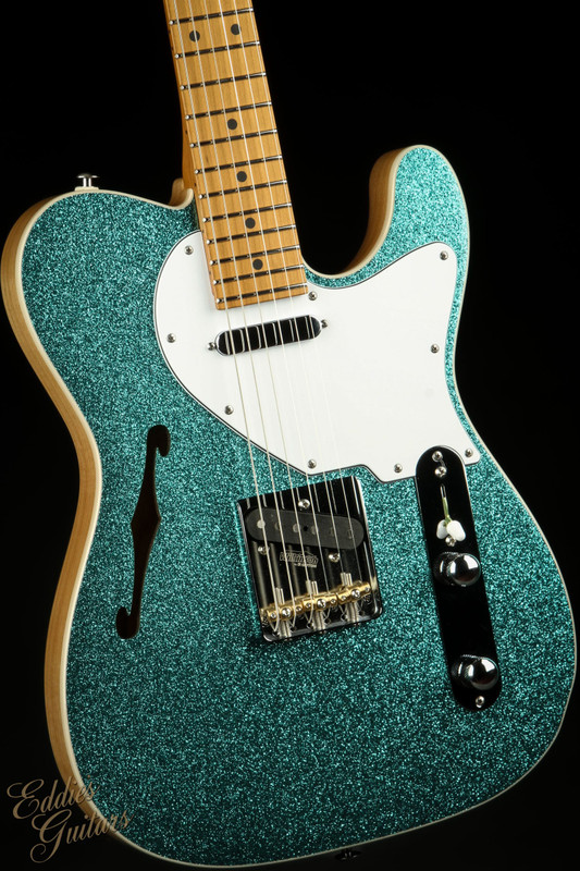 2023 - Suhr Eddie's Guitars Exclusive Custom Classic T Roasted - Aqua Sparkle