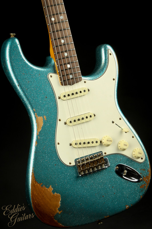 2023 - Fender Custom Shop 1967 Stratocaster Heavy Relic - Teal Green Metallic Sparkle