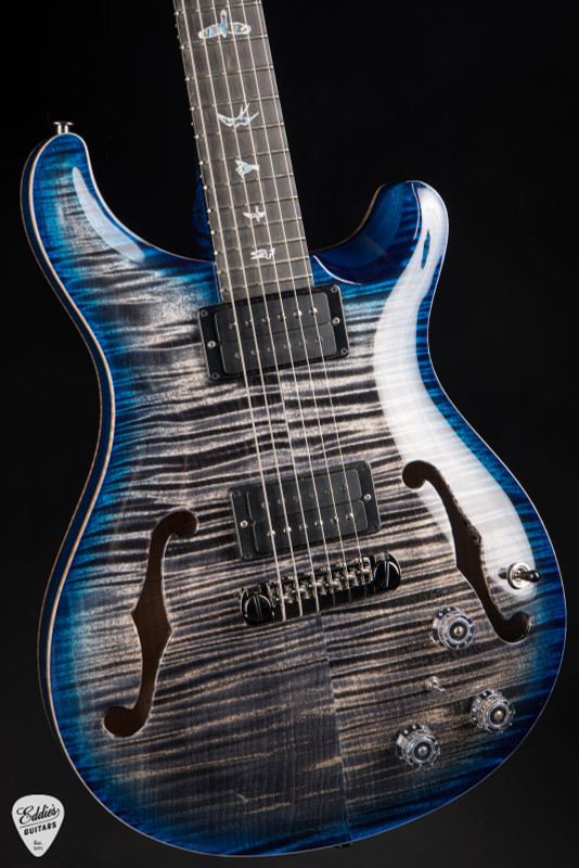 Paul Reed Smith Eddie's Guitars Wood Library Hollowbody II Piezo/Stained Neck Electric Guitar in Charcoal Blue Burst