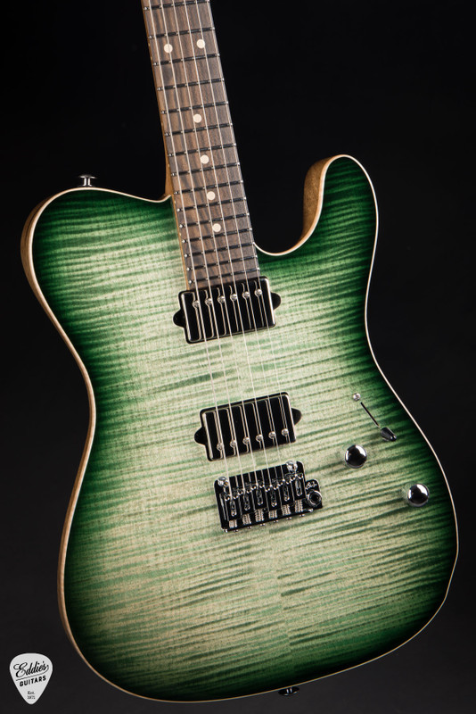 Suhr Modern T Black Limba Electric Guitar in Faded Trans Green Burst