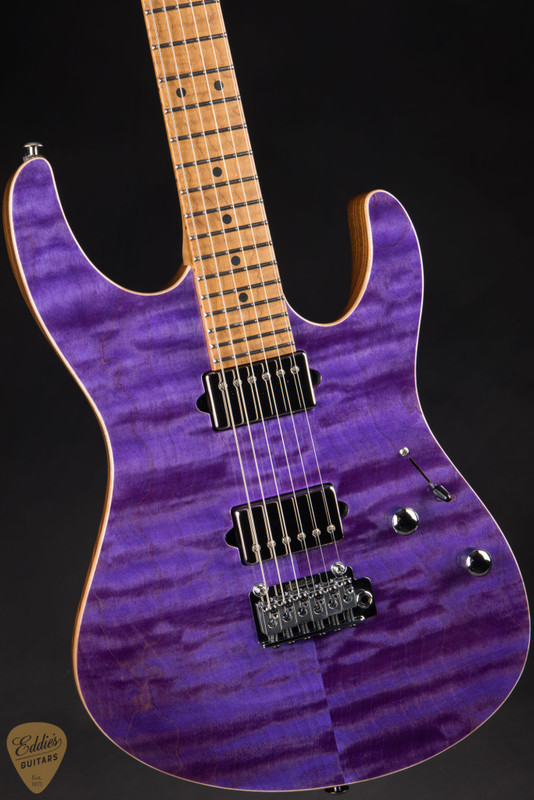 Suhr Modern Quilt Roasted - Trans Purple - Eddie's Guitars