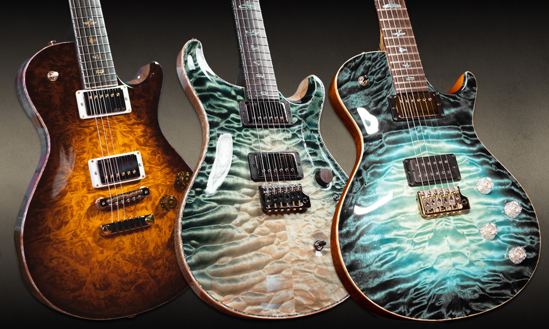 A Group of PRS Private Stock Guitars