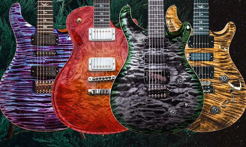A Group of PRS Electric Guitars
