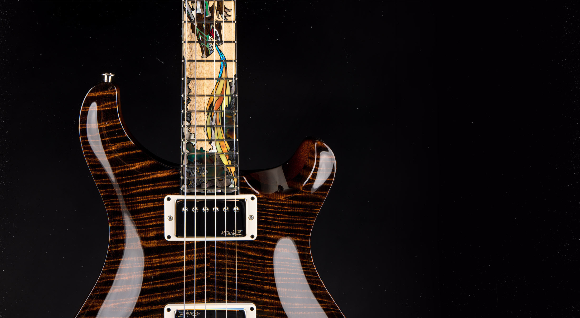 A PRS Private Stock Guitar with Dragon Inlays
