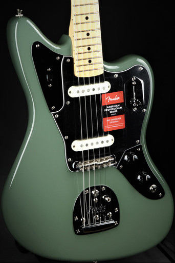 Fender American Professional Jaguar - Antique Olive - Eddie's Guitars
