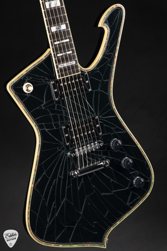 KISS ポールスタンレー シグネチャータイプ クラックドミラー コンポーネント Ibanez PS3CM Paul Stanley Signature - Cracked Glass - Eddie's Guitars