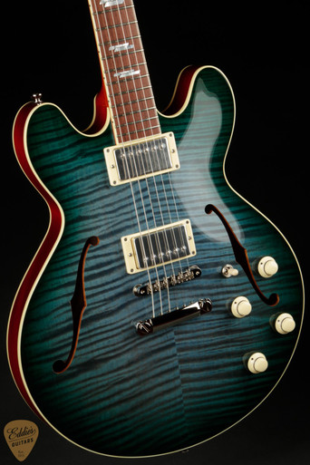 Collings I-35 Deluxe Custom Inlay - Mermaid Blue #231227 - Eddie's Guitars