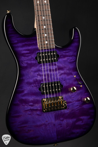 Suhr Standard Thin Burst Limited Edition - Trans Purple - Eddie's