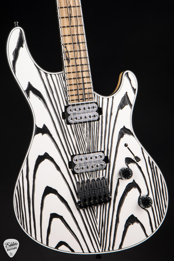 Mayones Regius Core VB26 6 - Monolith White with Black Grain Fill