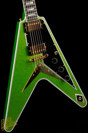 Gibson Custom Shop Made 2 Measure Flying V Custom Gloss Geko Green