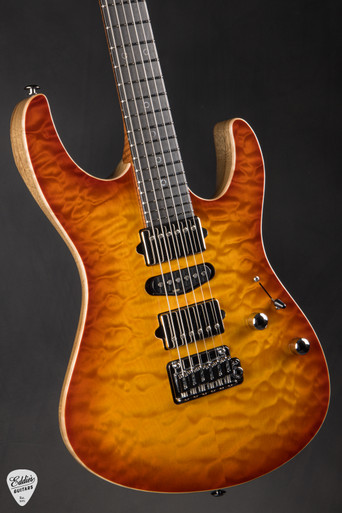 ギター Suhr Standard Quilt Maple Honey Burst Suhr Modern Quilt Maple & Black Limba - Honey Burst #83100