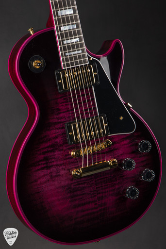 ギター Gibson Les Paul Customshop Purple Widow Gibson Custom Shop Dealer Select Les Paul Custom Figured Pink