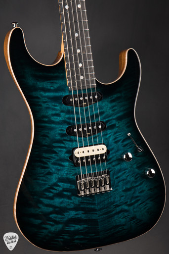 Suhr Standard Roasted - Trans Teal Burst #86135 - Eddie's Guitars