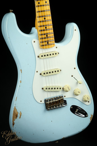 ★Custom Relic JewelBlue Stratocaster ★ Fender Custom Shop LTD 1956 Stratocaster Relic - Faded Sonic Blue