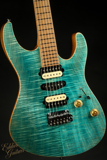 2023 - Suhr Modern - Bahama Blue/Roasted 5A Birdseye Maple Neck