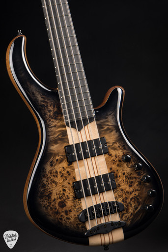 Mayones Patriot 5 - Trans Natural Black Gloss - Eddie's Guitars