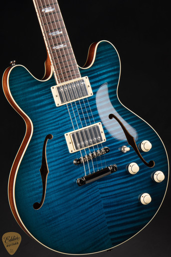 Collings I-35 Deluxe Custom Inlay - Mermaid Blue - Eddie's Guitars