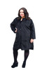 Female Model Wearing Black Beach Proof Plus Size Cover Up 