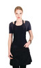 Female Model Wearing Black Bleach Proof Polyester Repel Apron 