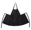 Front Flat Image of Black Bleach Proof Polyester Repel Apron