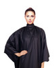 Female Model Wearing Black Supreme Comfort Collar All Purpose Cape 