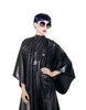 Female Model Wearing Ebony Bleach Proof Shimmering All Purpose Cape