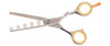 Centrix Roc-it Dog Precision Cast 5 Tooth Blade Chip Out Shear With Offset Handles - Open